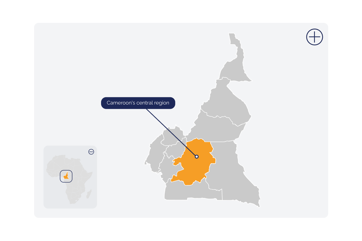 Cameroon afforestation project_ Map of the Cameroons central region_visual 1