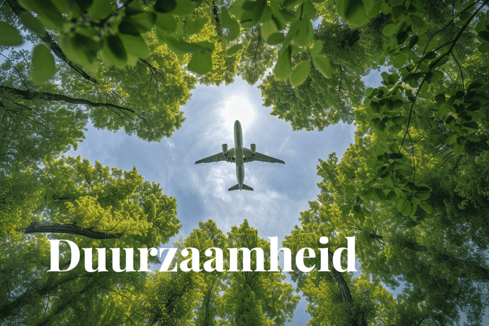 DGB’s Director of Operations joins panel at Airline Economics Sustainable Aviation Fuel and Carbon Finance Day_View from below on a plane flying between crowns of deciduous trees_visual 1_NL