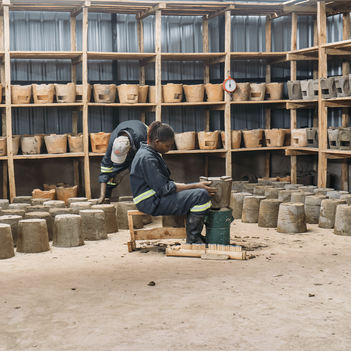 Hongera Energy Efficient Cookstoves Project_an artisan working in a cookstove factory