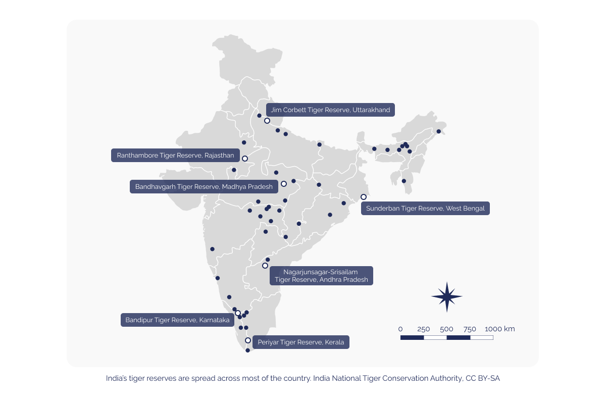 Indias Project Tiger_Map of India’s tiger reserves_visual 2