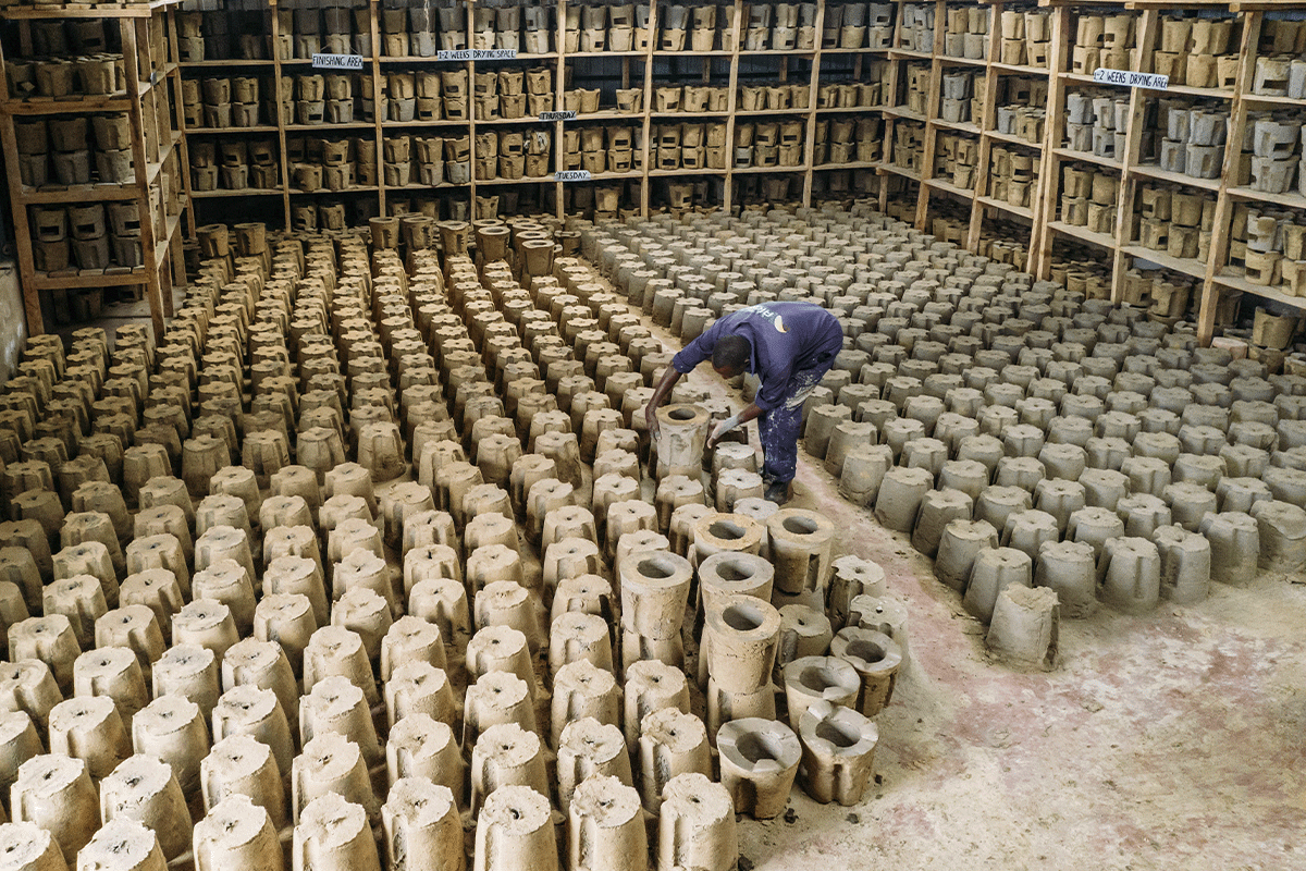 Scaling up the Kenya cookstoves project_Local man working in the cookstoves factory_visual 3