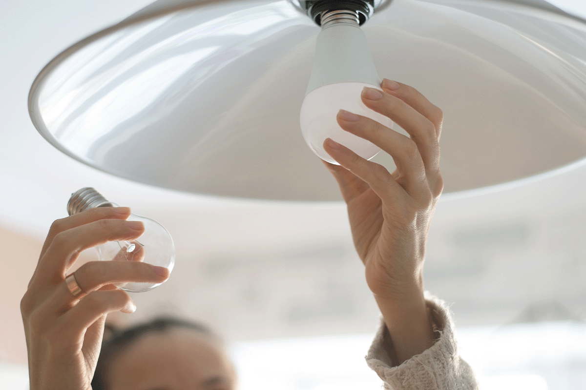 Scope 4 emissions_ redefining corporate responsibility_A woman changing normal lamp bulb for power save one_visual 4
