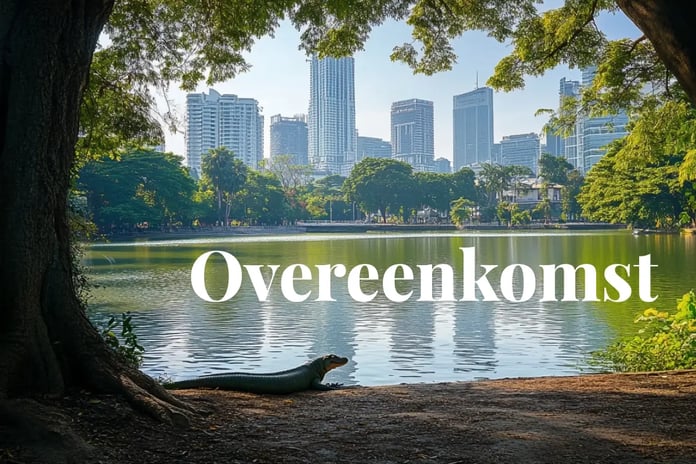 Singapore and Thailand forge ASEAN’s first Article 6 deal_Lumphini Park, Bangkok’s green lungs, with a water monitor lizard in the foreground_visual 1_NL