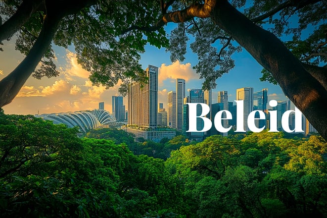 Singapore sharpens net zero pathway aiming for emission reduction up to 25%_A view of Singapore through trees_visual 1_NL