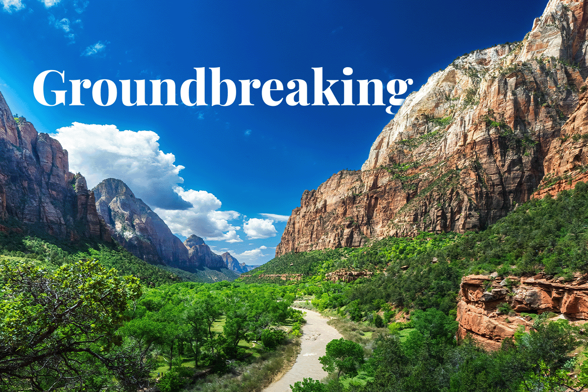 US makes groundbreaking pledge to global Green Climate Fund at COP28_Nature landscape of Zion National park, Utah_visual 1