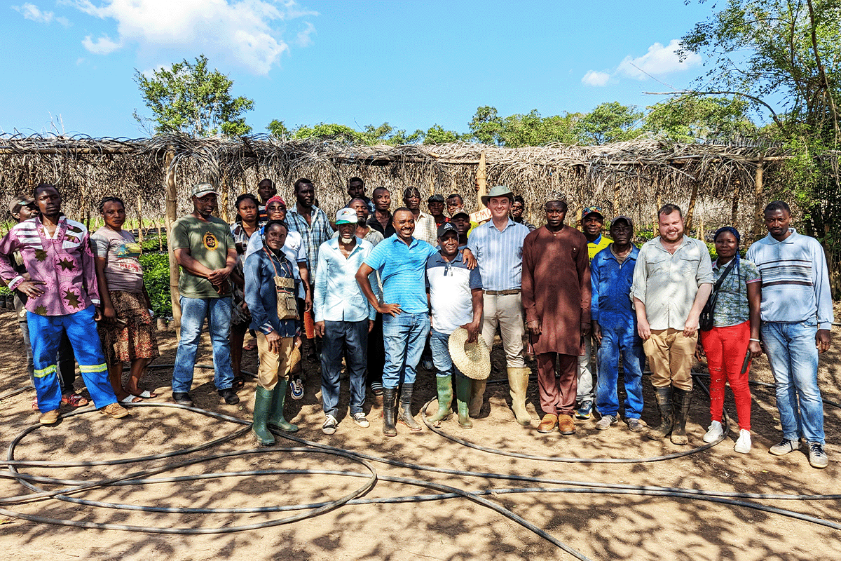 Unlocking carbon pricing_Locals and DGB team in front of a tree nursery_visual 10