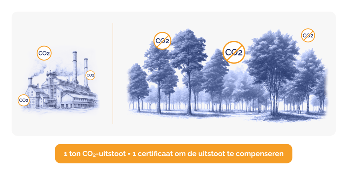 What is a carbon footprint_Illustrations describing how carbon certificates work_visual 2_NL