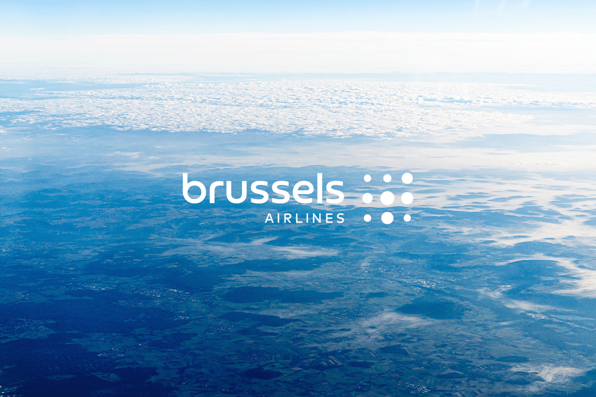 case study Brussels Airlines_view of a land and clouds from an airplane_visual 1