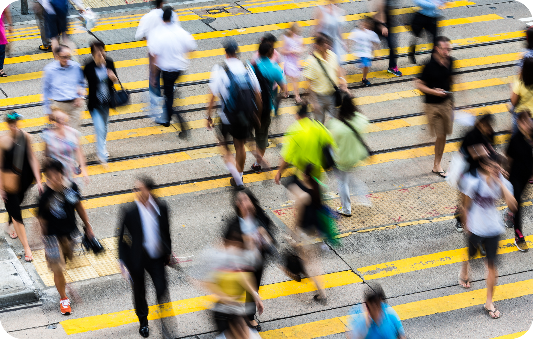 people on a pedestrian crossing